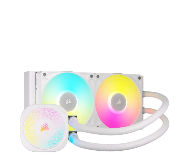 Corsair iCUE LINK TITAN 240 RX RGB White 2x120mm - 1300118 - zdjęcie